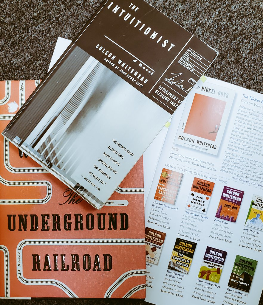 unibcarlson's tweet image. I came to @colsonwhitehead in grad school &amp;amp; then taught The Intuitionist in Seoul; am eager to read The Underground Railroad, &amp;amp; am delighted to see how he continues to produce: this is a page of him for Knopf Doubleday: can&apos;t wait to teach his work again           #commit2change