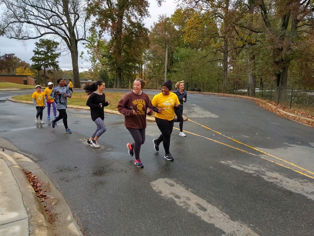 kanteach's tweet photo. What a fun time doing the practice 5K with our Girls on the Run! These girls inspire me! #OneTeamOneMissionOneRockHill https://t.co/kXI2m0SmBD