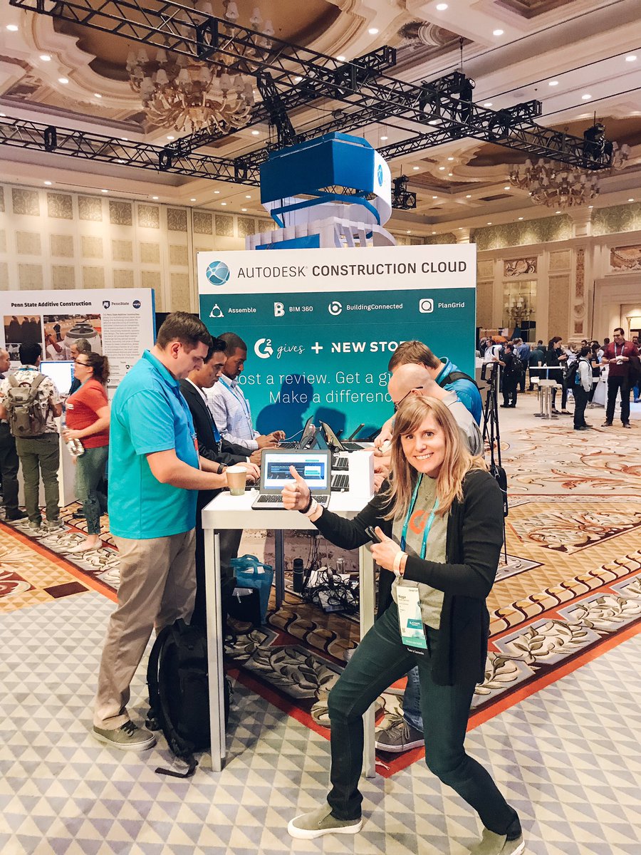 BIM360's tweet photo. #ConnectConstruct: Come visit the @G2dotcom booth in The Village and write a review on one of the @ADSK_Construct products! Write a review, get a gift card, make a difference! @NewStoryCharity #AU2019 @autodesku https://t.co/9d4NFJmn0U