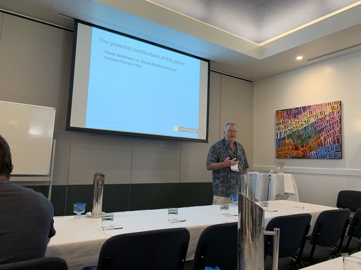 FIRN_AUS's tweet photo. Robert Durand of @CurtinUni discussed a paper this morning on Investor Sentiment at the FIRN PhD Symposium #finance #research https://t.co/9j4SVdDn96