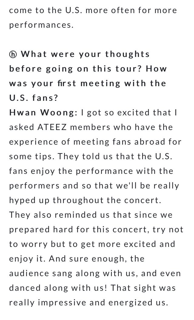  #ONEUS Hwanwoong said he asked  #ATEEZ   for advices before going on tour Cr. Celestialsxn @ATEEZofficial  #에이티즈  