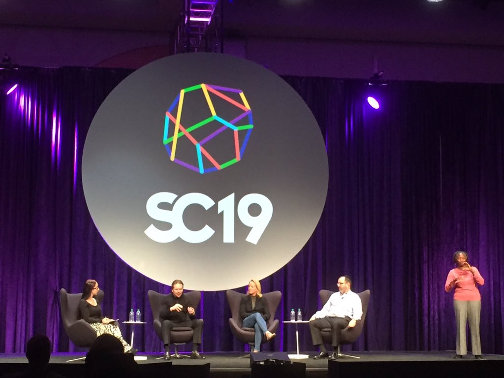 mgg_ch's tweet photo. „Does technology fails or humans fail using technology?“ A key question to seriously think about from the #SC19plenary moderator @KeriSavoca @Tapad @Supercomputing #HPCisnow https://t.co/Pbsbf1Gr9w