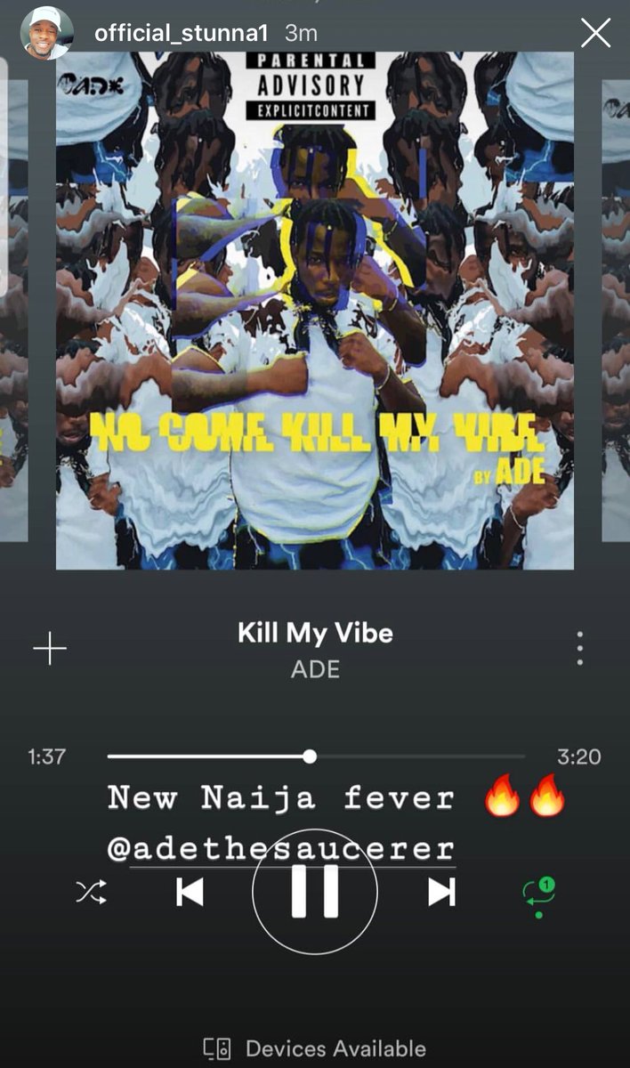 adethesaucerer's tweet photo. Shoutout to everyone listening
#killmyvibe #saucerer #adethesaucerer #NewMusicFriday #Afro #afrobeats #newsong #AfricansUnite #africanmusic #afrosound #nigeria #lagos #nativemag #music #afrodance #afrofusion #mavinrecords #afrofashion #nigeria https://t.co/dXx26DAvTw