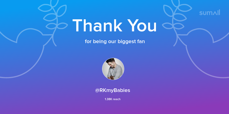 Our biggest fans this week: RKmyBabies. Thank you! via sumall.com/thankyou?utm_s…