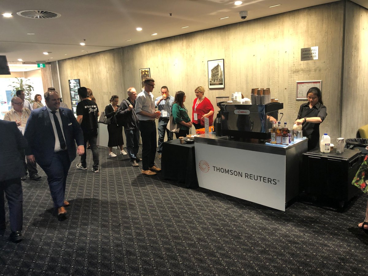 TRAUS's tweet photo. Are you at the @BighandAPAC Community Conference today? Grab a FREE coffee ☕ at the Thomson Reuters coffee cart &amp; speak to our team about our powerful practice management systems &amp; how you can manage your legal team &amp; business effortlessly.
#TRInfinitylaw #TRElite #BHComConf https://t.co/pXmgic9Q1Z
