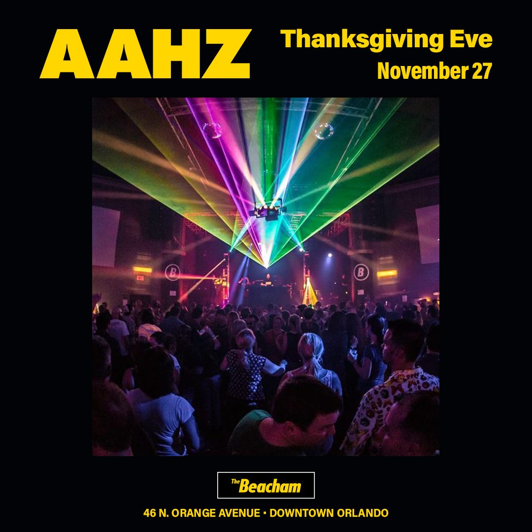 aahzarmy's tweet photo. IX The AAHZ Countdown is on Orlando!! 9 more sleeps until #AAHZ Presents #KimballCollins #DJIcey #BabyAnne #DaveCannalte, hostess #StaceBass and you the @aahzarmy 11/27 at #TheBeacham! Tix at Box Office, Remix and Park Ave CDs. 18 and up!!!! https://t.co/88fAMT7OGi