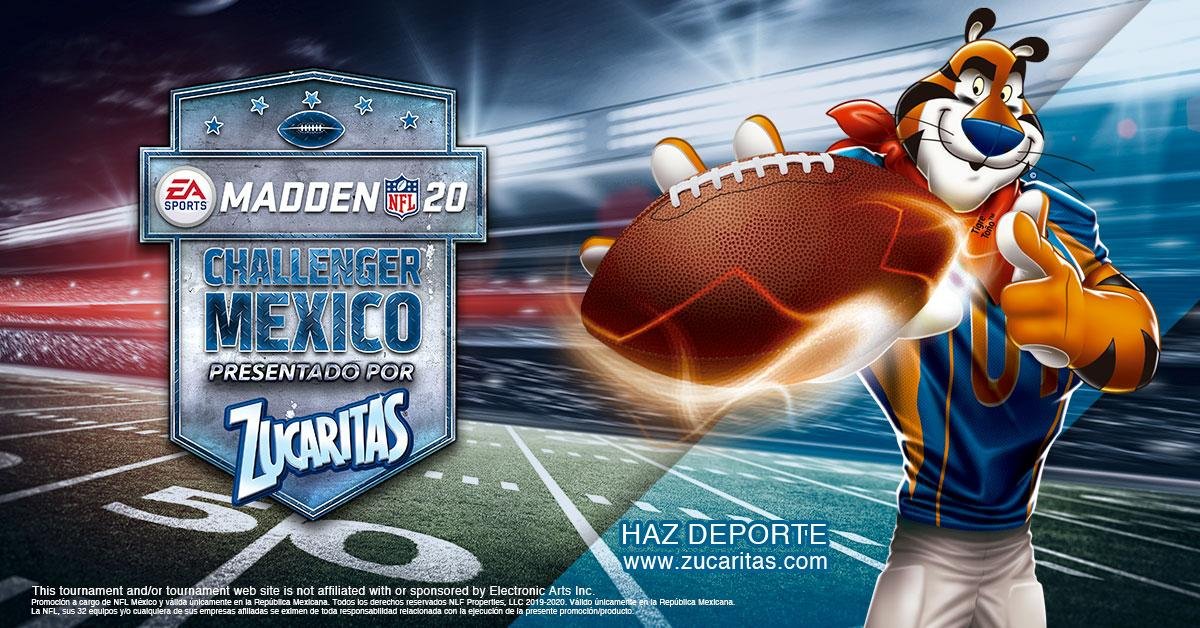#MaddenChallengerMX ¡Está de regreso!

Conquista cada yarda y podrás ganar un viaje al Pro Bowl, contenido exclusivo en Madden Ultimate Team y muchas sorpresas más. 

Inscríbete a la Copa 7 en: maddenchallenger.com.mx

<a href="/nflmx/">NFL México</a> y <a href="/ZucaritasLATAM/">Tigre Tony™ (Toño)</a> invitan