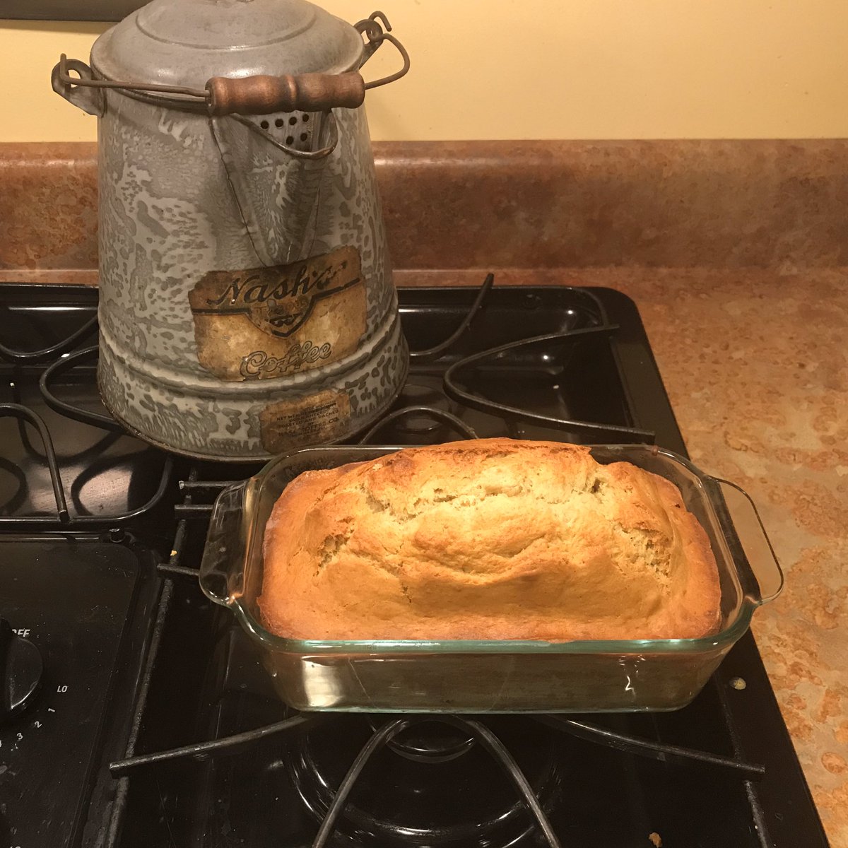 Banana Bread on a cold November night just seemed right.

#MomsRecipe
#SlimsShortOrderGrillAtNashManor