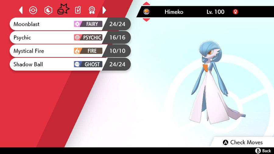 Shiny Gardevoir / Pokemon Sword and Shield / 6IV Pokemon / Shiny Pokemon