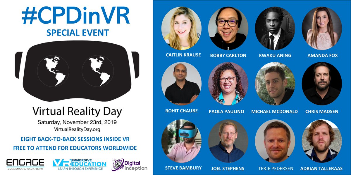Steve Bambury (@steve_bambury) on Twitter photo So many people registered for the #CPDinVR events on #WorldVRDay and we have a record TWENTY ONE countries represented!!!
๐บ๐ธ๐ฌ๐ง๐ฆ๐ช๐ฎ๐ช๐ณ๐ด๐ณ๐ฑ๐ฎ๐น๐จ๐ณ๐ท๐บ๐ฉ๐ช๐ฉ๐ฐ๐ซ๐ฎ๐ช๐ฌ๐จ๐ฆ๐ง๐ท๐ฆ๐บ๐ฒ๐พ๐จ๐ญ๐ฎ๐ณ๐ณ๐ฟ๐ฌ๐ท
That is absolutely amazing - I love how we're bringing the education world together inside #VR
#ARVRinEDU #edtech So many people registered for the #CPDinVR events on #WorldVRDay and we have a record TWENTY ONE countries represented!!!
๐บ๐ธ๐ฌ๐ง๐ฆ๐ช๐ฎ๐ช๐ณ๐ด๐ณ๐ฑ๐ฎ๐น๐จ๐ณ๐ท๐บ๐ฉ๐ช๐ฉ๐ฐ๐ซ๐ฎ๐ช๐ฌ๐จ๐ฆ๐ง๐ท๐ฆ๐บ๐ฒ๐พ๐จ๐ญ๐ฎ๐ณ๐ณ๐ฟ๐ฌ๐ท
That is absolutely amazing - I love how we're bringing the education world together inside #VR
#ARVRinEDU #edtech