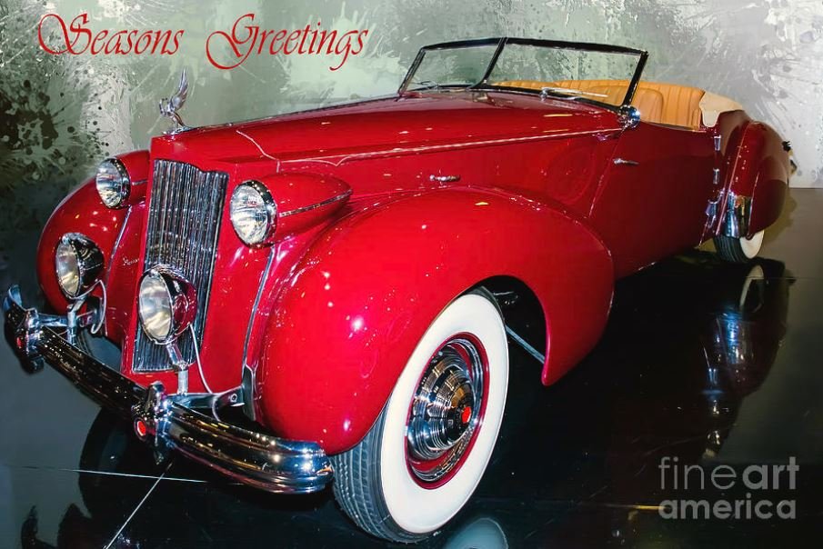 jbartelt's tweet photo. “Seasons Greetings” - This greeting card is great for vintage automobile lovers or classic car fans and is available from JB’s Fine Art IMAGING STUDIO here: https://t.co/lUQjpJKTiF … #greetingcarddesigns #vintage #classiccars #vintagecars #collectorcars #christmascard https://t.co/bO33kzLyZc
