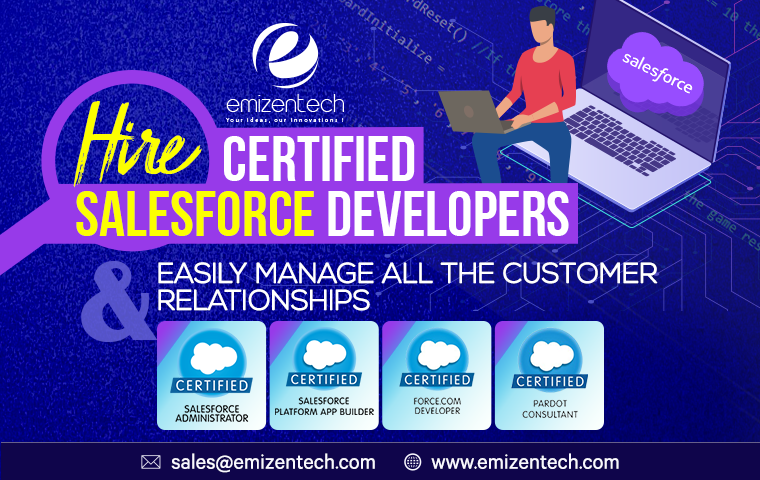 EmizenTech's tweet photo. Want to manage your #CRM efficiently or looking for the best #salesforceservices providers? If so, contact us at #Emizentech; we are having a team of #salesforcecertifieddevelopers who offer the best in class #salesforcedevelopmentservices.
Visit: https://t.co/zhDcyHUJ2e https://t.co/IaCXD4skpC