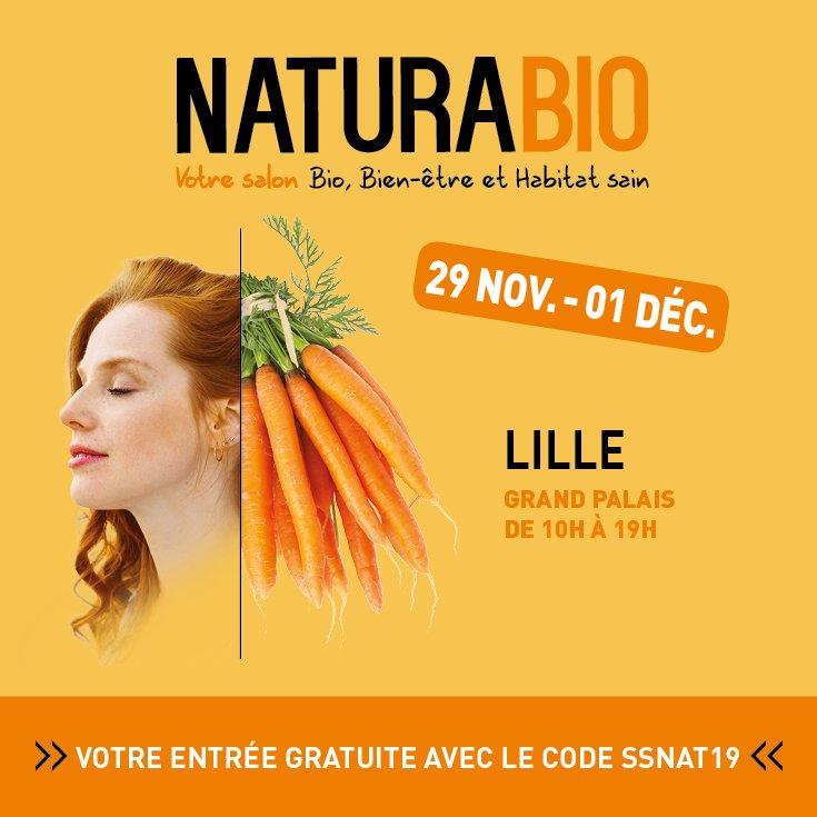 AYurvana's tweet photo. #Savethedate 
Retrouvez le Journal de l'Ayurveda dans le magazine Se soigner naturellement sur le Salon NATURABIO du 29 novembre au 01 décembre 2019 à #Lille
Bénéficiez d'une entrée gratuite avec le code SSNAT19
https://t.co/DDG6lePBOP
#Salon #Naturabio #SalonBio #SalonBienEtre https://t.co/zXga0mezX0