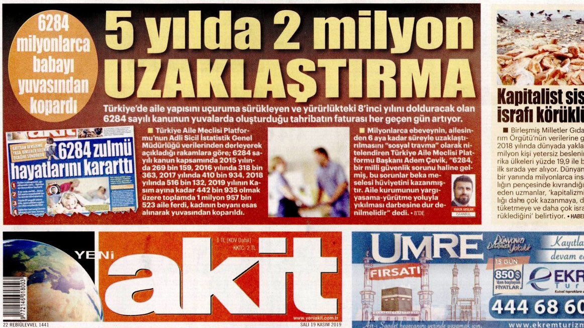 AdaletPlatformu's tweet photo. 6284’ten 5 yılda 2 milyon uzaklaştırma #İstanbulSözleşmesi’nin dayattığı #6284MilliGüvenliğimizeTehdittir önceaile Yürüyüşü 24kasım her yerde https://t.co/KoKQX0lbRH #önceaile @6284Platformu https://t.co/sHNEUlAAYj @akittv @yeniakit @tcbestepe @RTErdogan @AileMeclisiorg @aDilipak https://t.co/fqxiwh9y6p