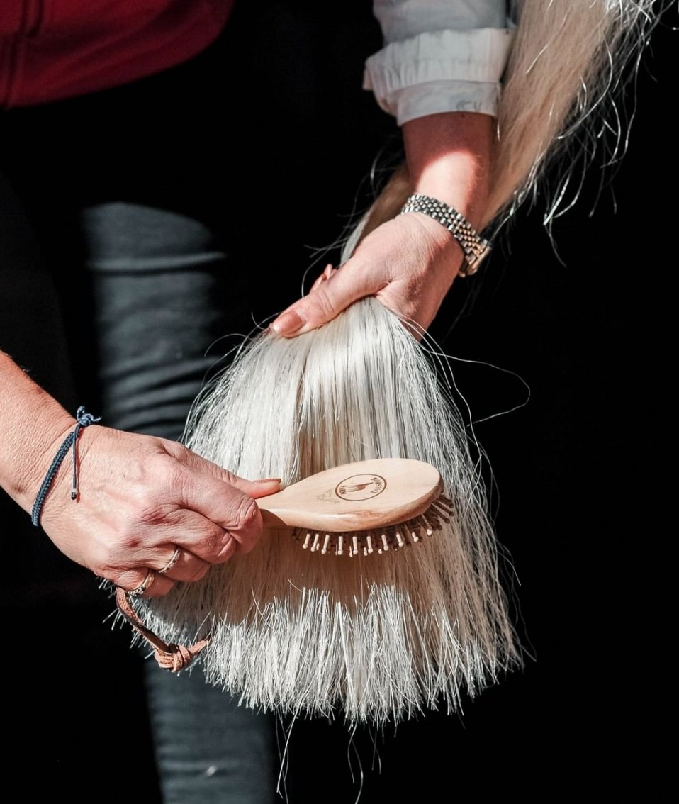 Smart_Grooming's tweet photo. Our stunning collection of Borstiq brushes work so well with our show prep products. Here we used Super Shine and brushed it through with the #Borstiq round mane and tail brush.
Shop: https://t.co/h2wWARPjMH https://t.co/MeIA1aGZVL