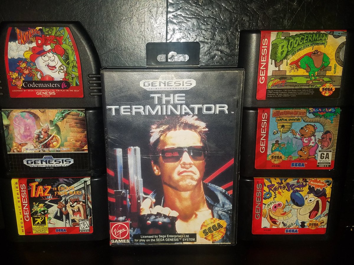 UMKShock's tweet photo. #Englishtown #fleamarket pickups from this weekend. #sega #genesis #nintendo #n64 #gameboy #terminator #berenstainbears #boogerman #dizzy #renandstimpy #dungeonsanddragons #taz #tmnt #fallofthefootclan #elevatoraction #captaincomic #rampage #worldtour #rayman #nightmarecreatrues https://t.co/j9mZlBkr1g