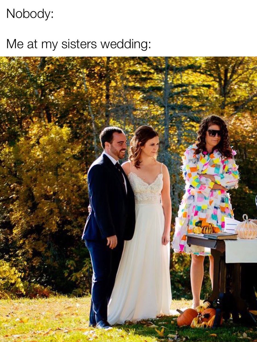 My friends little sister got married and her photos came out today and one photo was the kind of thing you dream about so naturally I meme’d them: