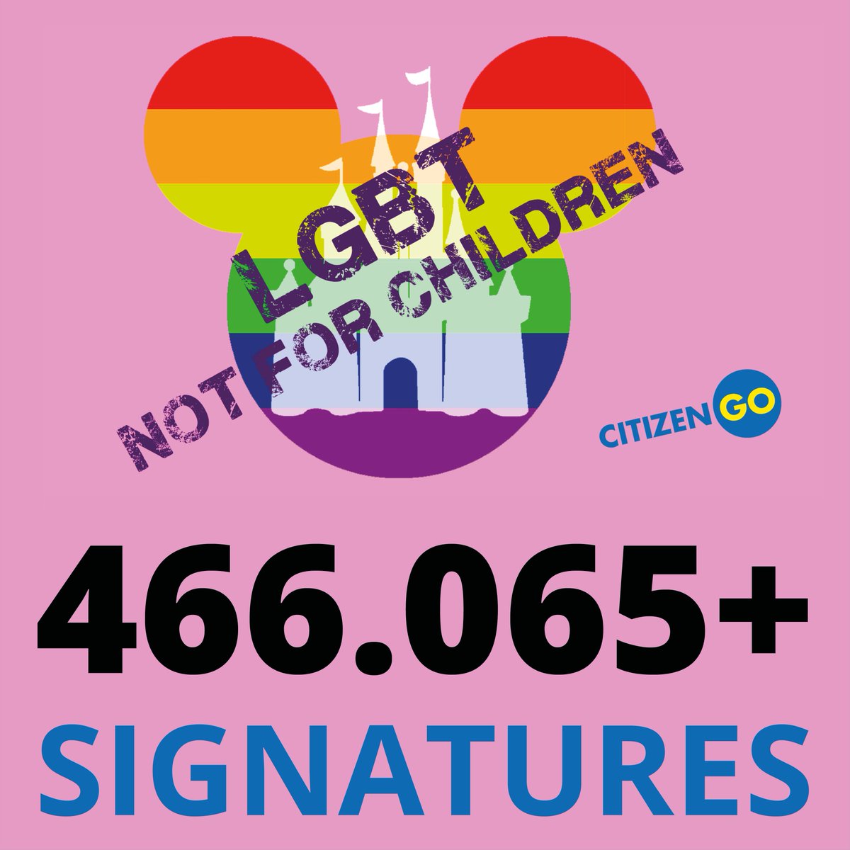 CitizenGO's tweet photo. Disney: STOP LGBT indoctrination around the world ποΈ #disney #adoctrination
https://t.co/ukvVtYvXAT https://t.co/vH16lbQ3iM