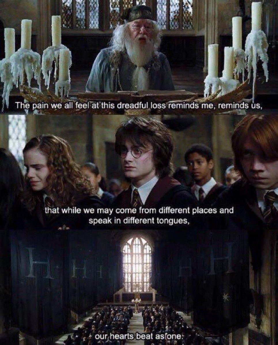 HPotterUniverse's tweet photo. "While we may come from different places and speak in different tongues, our hearts beat as one."

#14YearsGobletofFireFilm https://t.co/sOqpqB27cG
