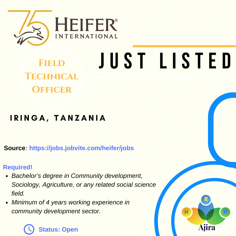 ajirahrr's tweet photo. Career Opportunities at @Heifer 

#JustListed
.
For Executive Job Search &amp; Employability Services contact us at ajirahrr@gmail.com https://t.co/IVWokmz6Oq