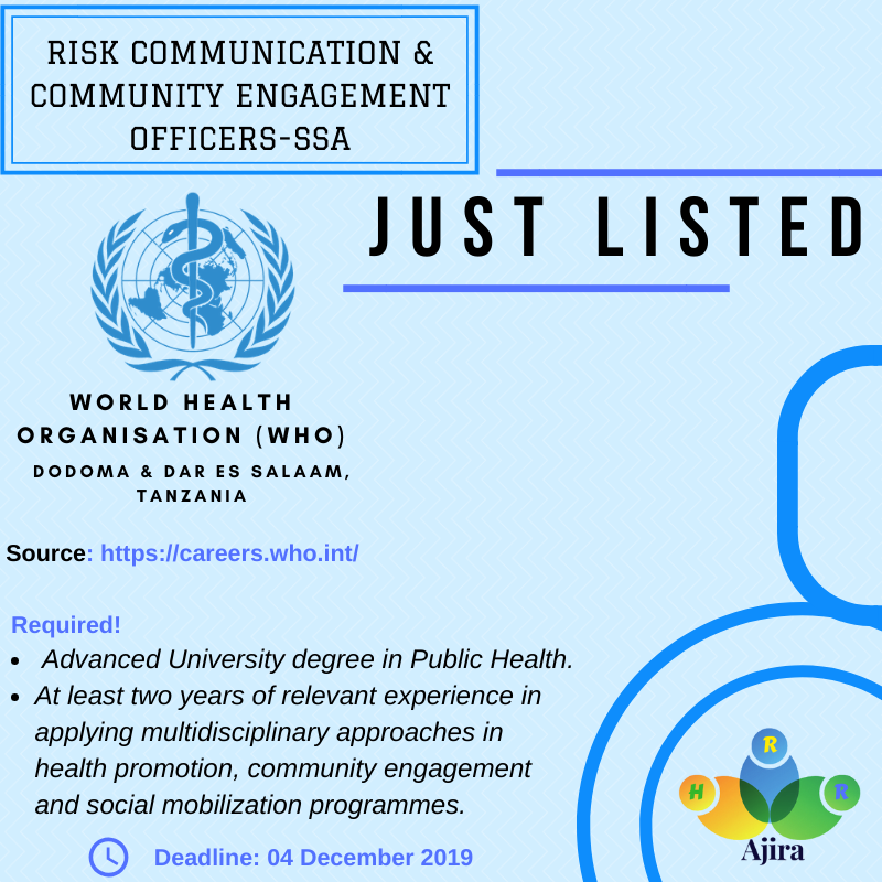 ajirahrr's tweet photo. Career Opportunities at @WHO 

#JustListed
.
For Executive Job Search &amp; Employability Services contact us at ajirahrr@gmail.com https://t.co/gvwcV8pBac
