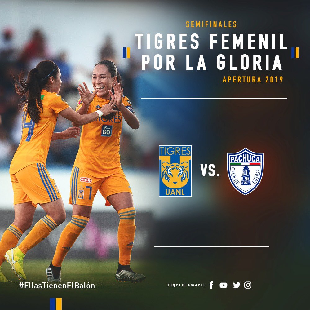 TigresFemenil's tweet photo. 🗣 ¡Tenemos rival en Semifinales! 🙌🏻

🔜 Nos mediremos ante @TuzosFemenil en busca del pase a la Gran Final de la @LigaBBVAFemenil. 🔥⚽️ ¡Dale Tigres Femenil! 👊🏻

#Qu3r3mosS3rL3y3nda 🐯 https://t.co/BUnICixHT5