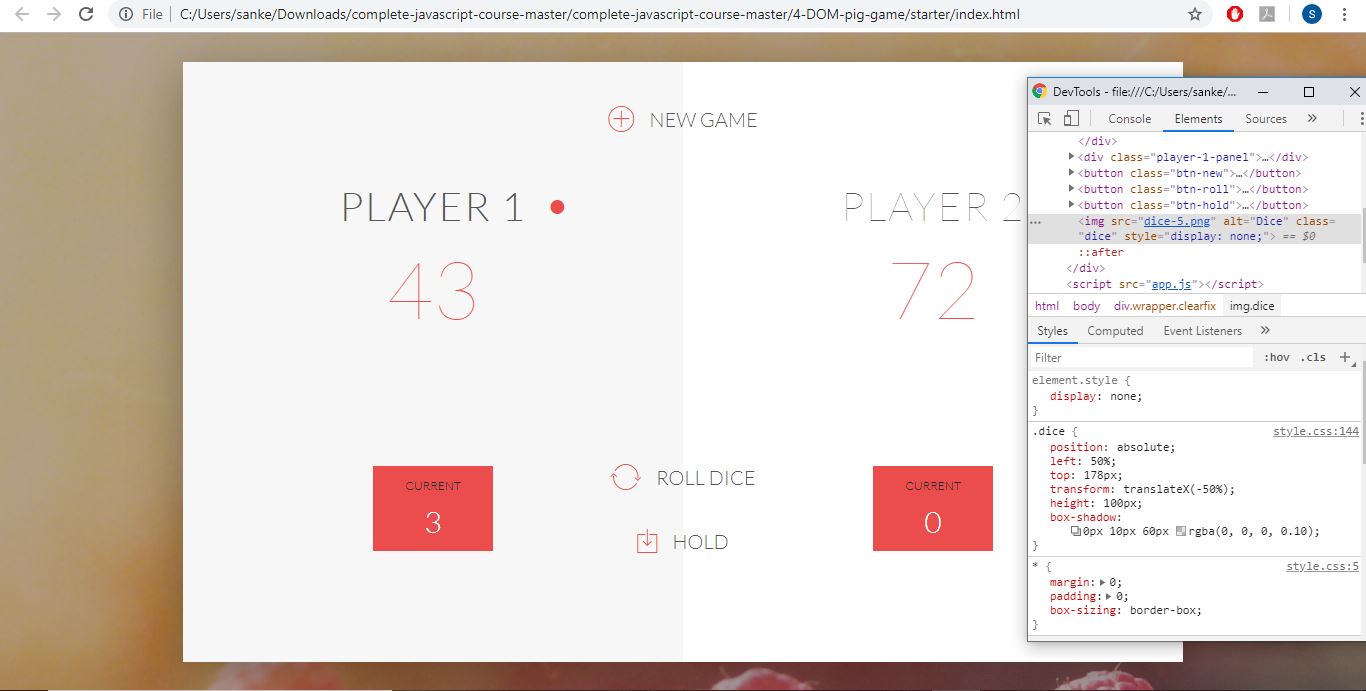 pig dice game javascript