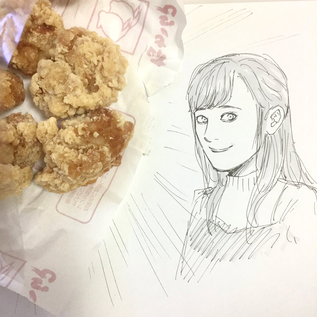 お昼唐揚げ 
