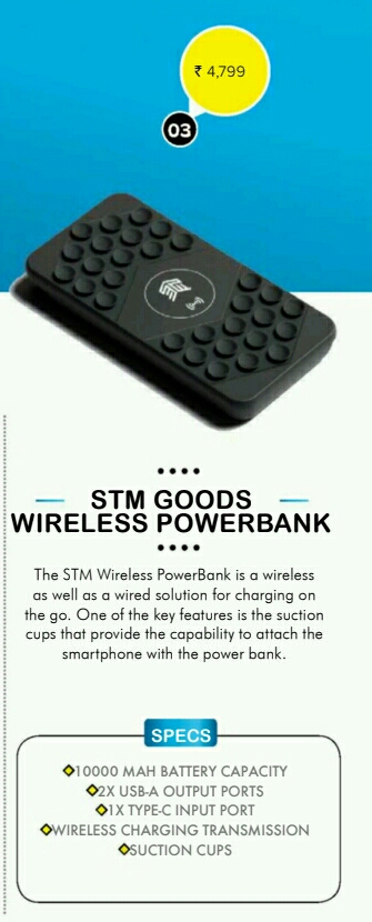 EinovateBrands's tweet photo. #STMWirelessPowerBank featured in @exhibitmagazine | November 2019 Issue
@stmgoods #STMGoods #STMGoodsIndia #STMWirelessPowerBank #WirelessCharging #Wireless #PowerBank #SuctionCups #Tech #Gadgets #ExhibitMag https://t.co/knPf46urKR