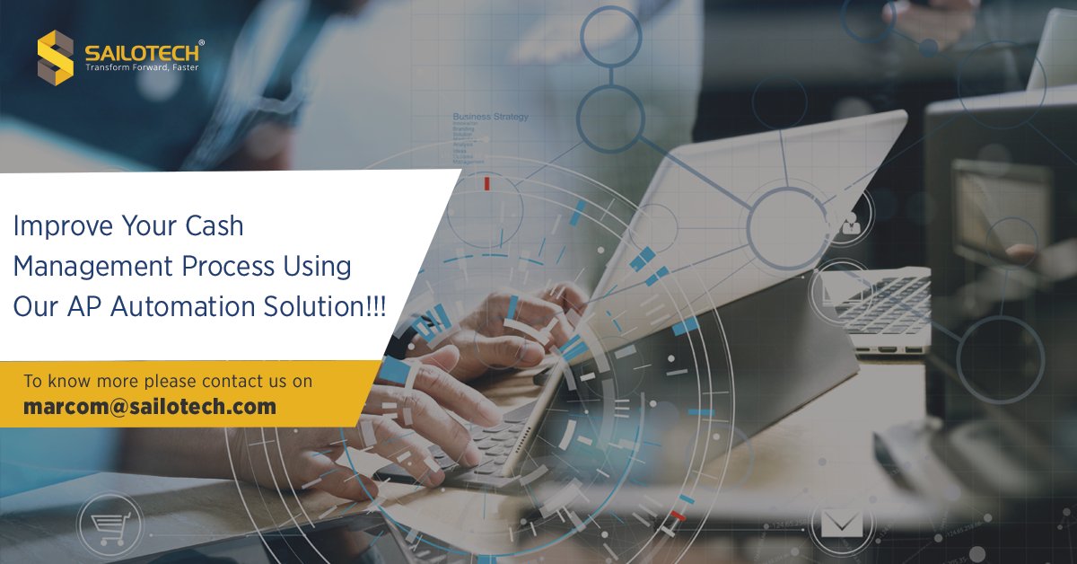 Sailotech's tweet photo. Making it easy for you to manage your cash transactions and augment your business efficiency. 
Know-how by writing us at marcom@sailotech.com.

#apautomation #accountspayable #automation #payable #accountpayableautomation #automationsoftware #apautomationsolution https://t.co/HgUsecMnKy