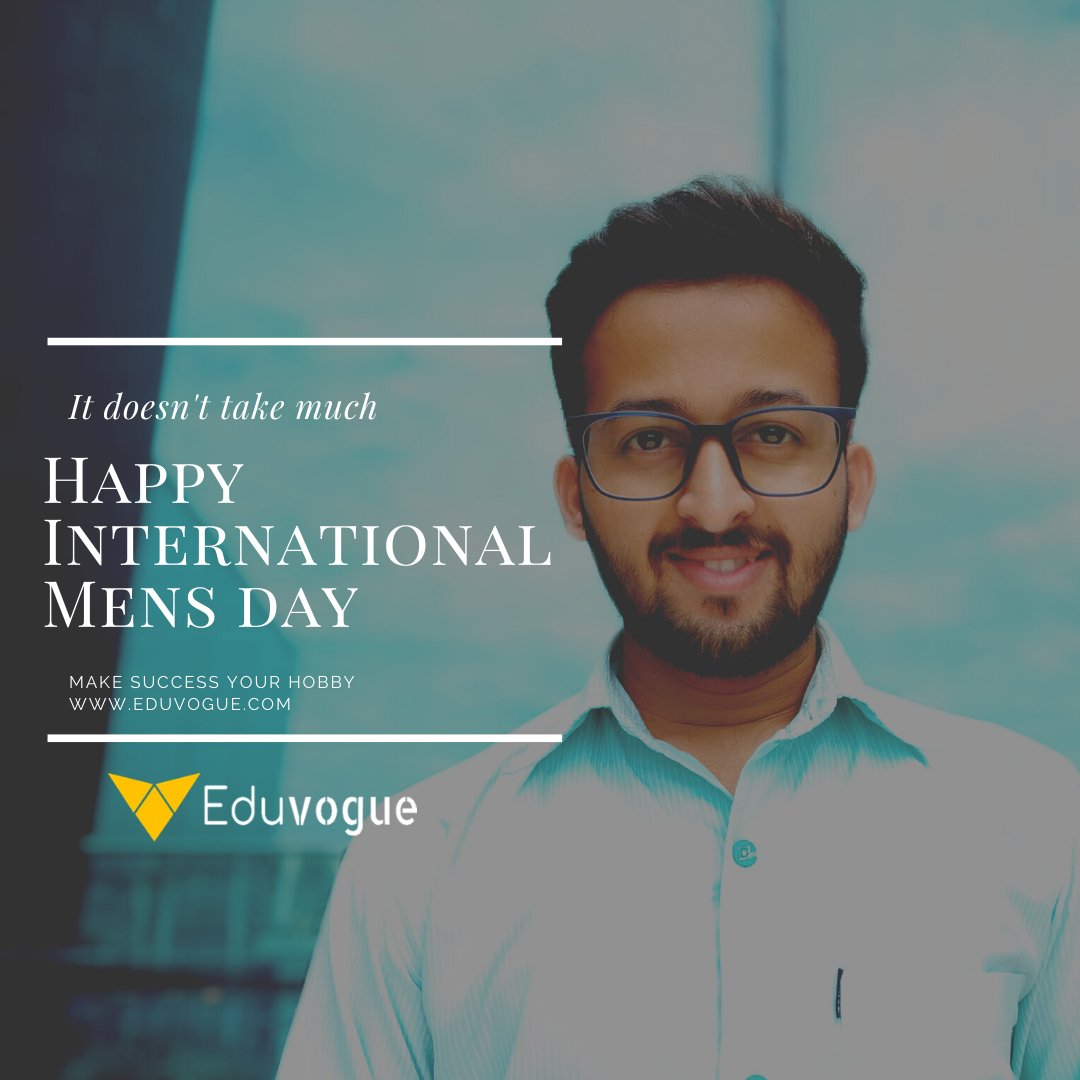 digitizedanny's tweet photo. Happy International Men's Day to all Men!!!
Make success your hobby only at https://t.co/iQJ1krSCZ3
.
.
#InternationalMensDay #eduvogue #digitizedanny #digitaldanny #DigitalMarketing #TuesdayThoughts @Eduvogue #ThursdayMotivation https://t.co/naZlYgnV9U