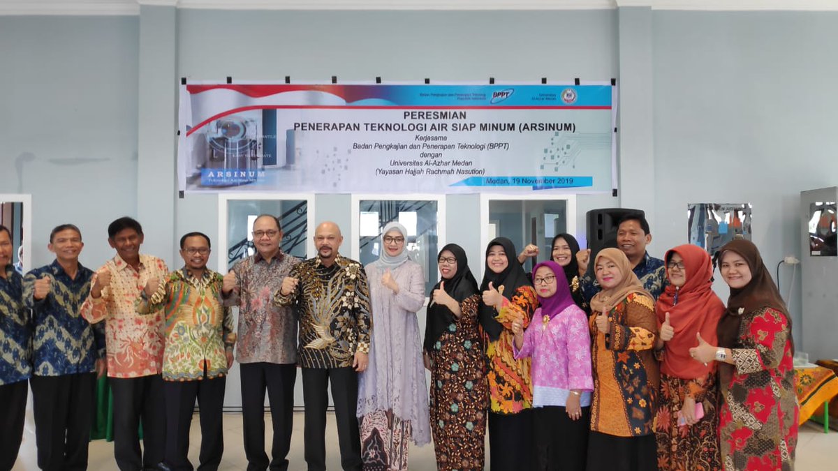 ptl_bppt's tweet image. Penerapan Teknologi Air Siap Minum (Arsinum) di Universitas Al Azhar Medan, Sumatera Utara dengan kapasitas produksi 5.000 liter per hari. 
Semoga menjadi kebermanfaatan #BaktiTeknologi #UntukNegeri yang dipersembahkan PTL BPPT
#BPPTSolidSmartSpeed