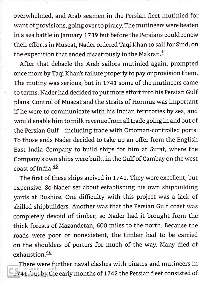Disloyal sailors, expensive naval imports, & the difficulties of transporting useful woods to the Persian Gulf dockyards made Persian naval expeditions difficult.