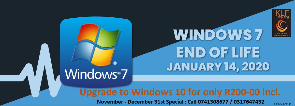 klfcomputing's tweet image. WINDOWS 10 UPGRADE.

Take advantage of our Windows 10 upgrade special....

Call KLF Computing 0317647432 / 0741308677 to book your machine in.

klfcomputing.co.za - facebook.com/klfcomputing

#windows10upgrade #windows10 #klfcomputing