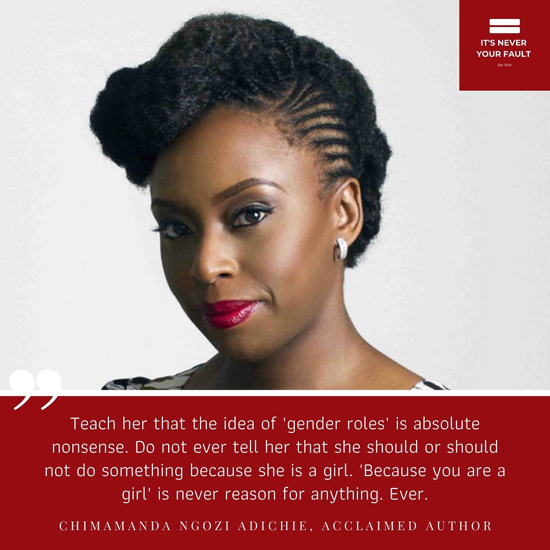 neveryourfault_'s tweet photo. In the words of Nigerian author @ChimamandaReal, being a girl is never a reason for anything. Ever.
#itsneveryourfault #neveryourfault #raisetheage #section294b #294b #childnotbride
#WomensEquality #women https://t.co/OZbYkNc8vG