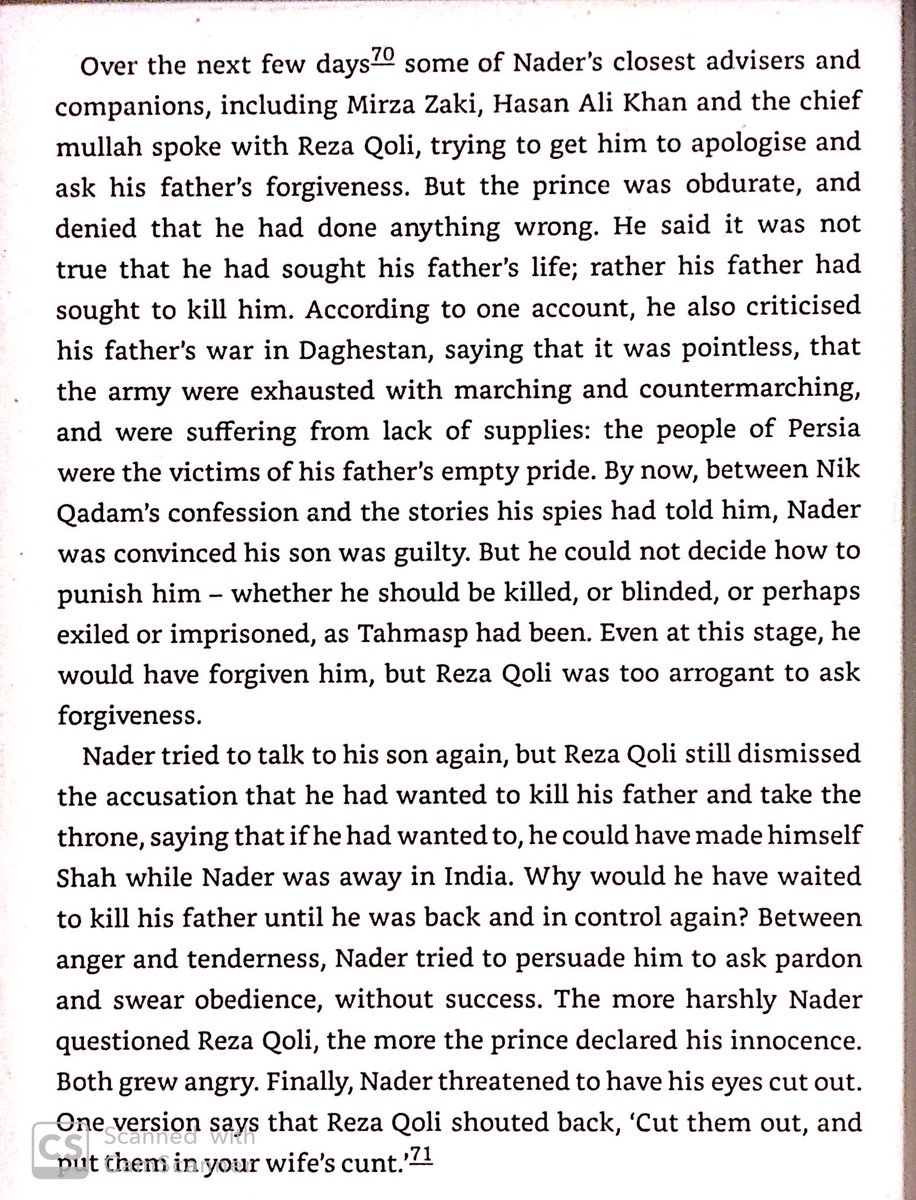 Suspecting his son’s involvement in an assassination attempt, Nader had his heir blinded. He was soon filled with regret.