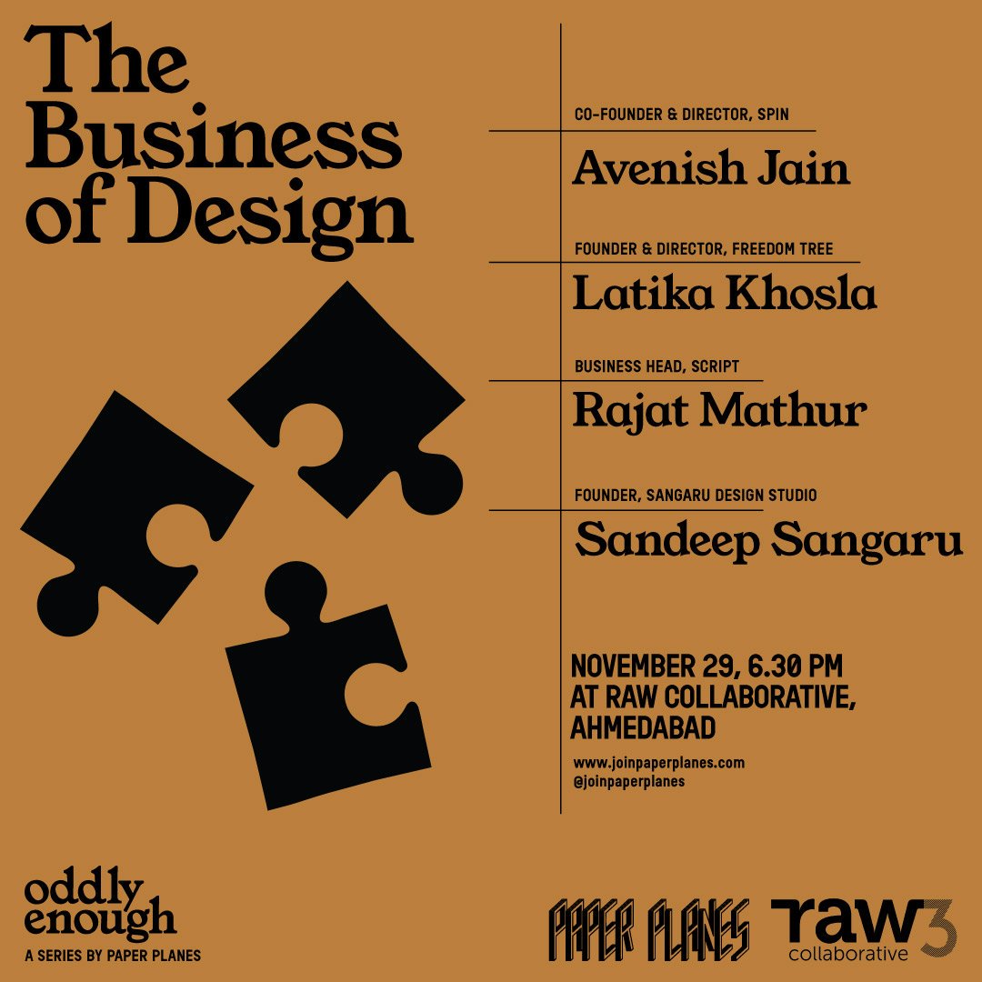 joinPaperPlanes's tweet photo. Excited to announce our fourth edition of #OddlyEnoughIndia at #RawCollaborative, in which we hone in on the journey of four design brands in the country. Join us!
https://t.co/oDDAny4vlz
@scriptonlineind @madewithspin @freedomtreehome @SandeepSangaru https://t.co/XgCUtYiYTB