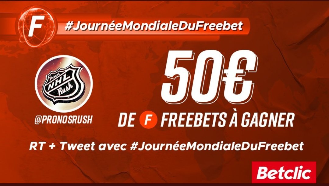PronosRush's tweet photo. Journée mondiale du freebet avec Betclic 🎁

Betclic vous offre 5x10€ de freebets !

Pour participer, tu dois :

👉 RT ce tweet
👉 Follow @Betclic et @PronosRush

#JournéeMondialeDuFreebet

Le tirage au sort aura lieu demain. https://t.co/Ab8pJNDfOG