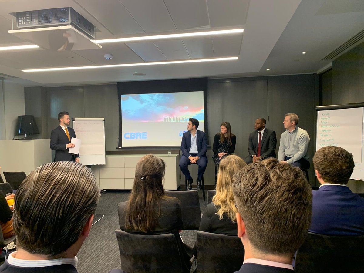 CBRE_UK's tweet image. Justin Carty, Tom King, Clare Taylor and Guy Gregory  share their experiences of the importance of positive #malerolemodels, fostering #mentalwellbeing and how all of us can promote gender parity within CBRE 

#internationalmensday