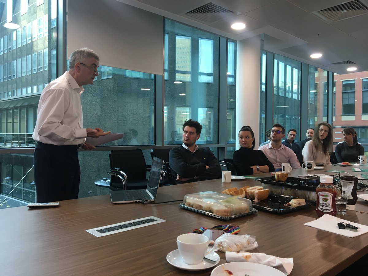 CushWakeUK's tweet photo. Our #Manchester office celebrated #InternationalMensDay this morning with a breakfast presentation from the @samaritans discussing #malesuicide, #mentalhealth and #wellbeing in the workplace https://t.co/uQovczOggJ