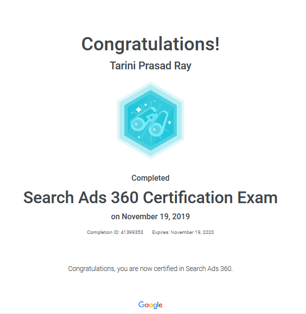 rahultpray's tweet photo. 🏆Successfully Completed Certification for
✅ Display &amp; Video 360
✅ Creative Certification Exam
✅ Search Ads 360
✅ Campaign Manager
Certificate Link 👇
🌎 https://t.co/tDK0Gx3rEr
🌎 https://t.co/iR6L92FwLM
🌎 https://t.co/8pqOjumjUK
🌎 https://t.co/OOT0XNgepD https://t.co/QAXEeHCMpg