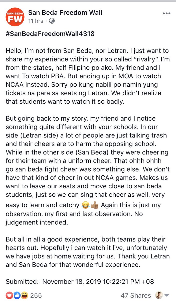 SBCADrumline's tweet photo. Because theyre not our rivals ☺️❤️🔴⚪️  #NCAAFinals #NCAASeason95Finals https://t.co/arJn21f5lW