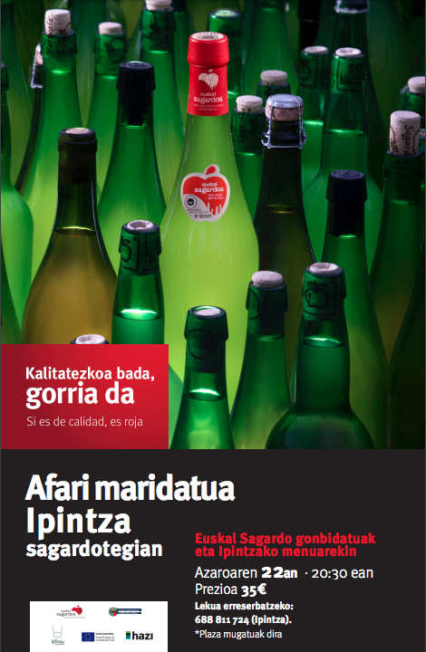 EuskalSagardoa's tweet photo. Astea amaitzeko plan polita 🍎🥂
Ostiral honetan afari maridatua #EuskalSagardoa|rekin #Ipintza Sagardotegian! https://t.co/FDkgIBrmuW