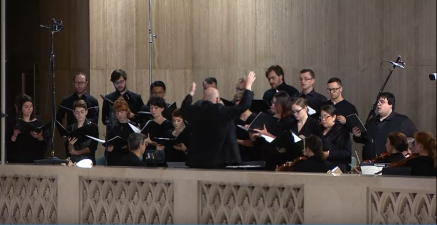 And may God bless Richard Sparks, conductor, and “The Benedict Sixteen,” the Benedict XVI Institute's sixteen-voice professional choir.The living tradition of the Church, in Her sacred music and divine worship, is flourishing by their generous service.