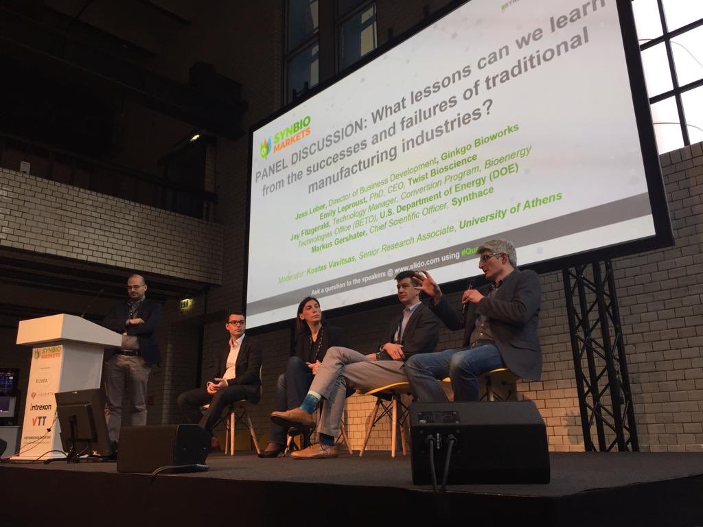World Bio Market Insights (@bio_markets) on Twitter photo Great discussion here with Jay Fitzgerald of @energy , <a href="/EmilyLeproust/">Emily Leproust</a> of <a href="/TwistBioscience/">Twist Bioscience</a> , Jess Leber of <a href="/gingko/">Adriano Ferrari</a> and <a href="/markusgershater/">Markus Gershater</a> of <a href="/synthace/">Synthace</a> ably chaired by <a href="/konvavitsas/">Kostas Vavitsas</a> #synbiomarkets19 Great discussion here with Jay Fitzgerald of @energy , <a href="/EmilyLeproust/">Emily Leproust</a> of <a href="/TwistBioscience/">Twist Bioscience</a> , Jess Leber of <a href="/gingko/">Adriano Ferrari</a> and <a href="/markusgershater/">Markus Gershater</a> of <a href="/synthace/">Synthace</a> ably chaired by <a href="/konvavitsas/">Kostas Vavitsas</a> #synbiomarkets19