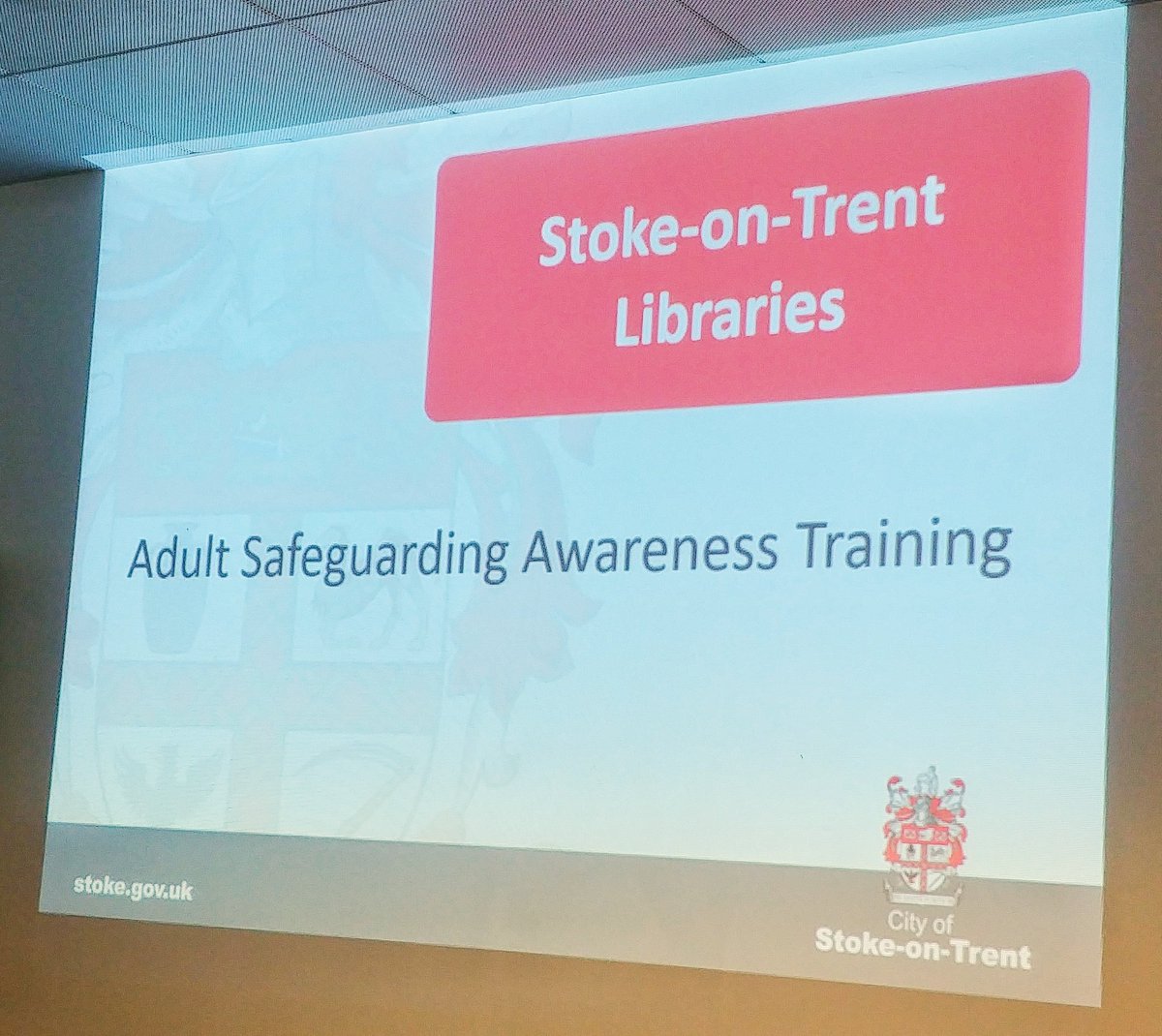 SoTLibraries's tweet photo. This morning some library staff received adult #safeguarding training. It's important to us that our staff have up to date knowledge of these issues so we can best help vulnerable members of our communities. #OurDay #LoveLibraries @SoTCityCouncil https://t.co/VfnTupV2C8