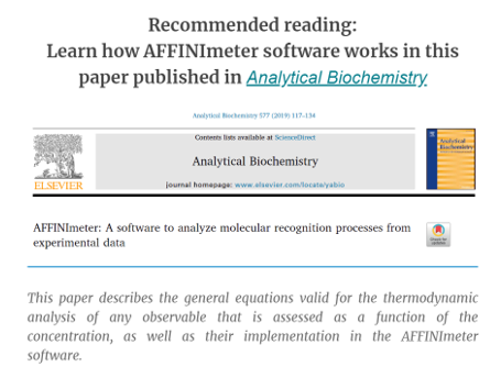 AFFINImeter's tweet photo. Recommended reading: Learn how AFFINImeter software works in this paper published in Analytical Biochemistry
https://t.co/vdPoukX5iC
Check it in our Knowledge Center:
https://t.co/Apql20iBmC https://t.co/Eck9URf5w9