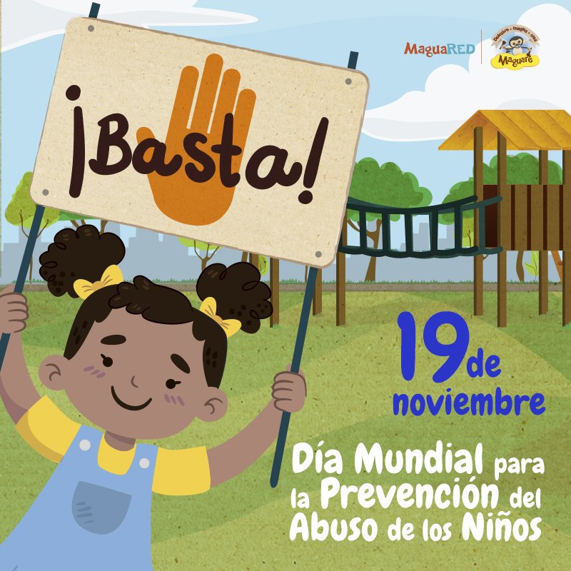 MaguaRED's tweet photo. Es responsabilidad de todos velar por la seguridad de nuestros niños y niñas y aunque debemos hacerlo todos los días, que hoy sea la ocasión para alzar la voz muy fuerte y seguir trabajando para prevenir cualquier tipo de abuso.
#Maguaré #MaguaRED https://t.co/POHmRfK7Hy