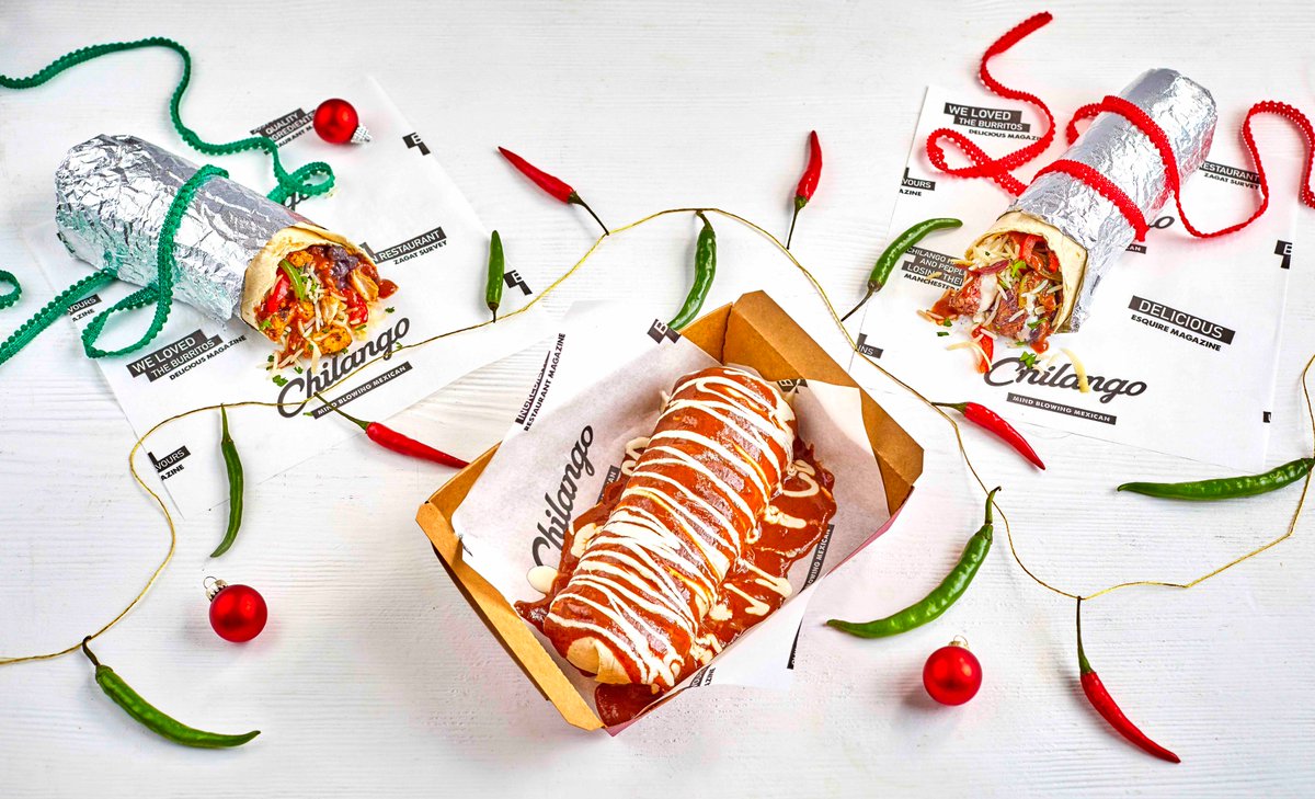 Christmas has arrived at Chilango! Sleigh your hunger this festive season with our delicious #Christmas burritos featuring a twist on a Christmas classic – Mexican Chilli Gravy! Enjoy it in your burrito, or go all out and smother it over the top for a proper Mexmas feast. 🌶