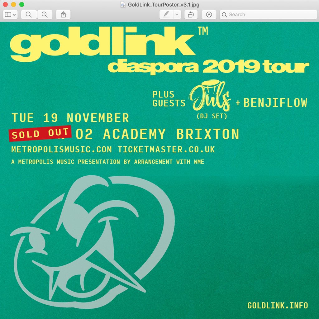 LONDON 📍

<a href="/GoldLink/">GoldLink</a> 
<a href="/JulsOnIt/">Juls baby</a> 
<a href="/Benjiflow_/">BenjiFlow</a> 

TONIGHT @O2academybrix 

SOLD OUT
